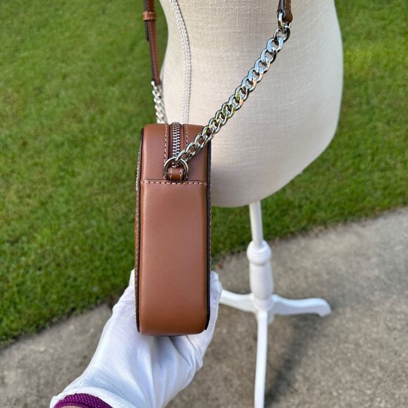 Michael Kors Jet Set Large Open Luggage Brown East West Crossbody 32S4SJ6C7P NWT - Picture 2 of 16